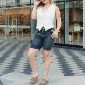 Bermuda Short Denim Alessia Gris